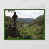 Glendalough (keltisches Kreuz) Postkarte (Vorderseite)