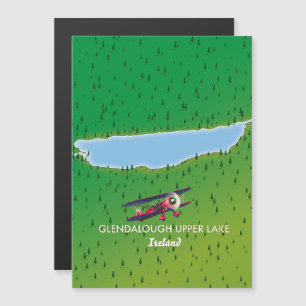 Glendalough Oberer See Irland Karte