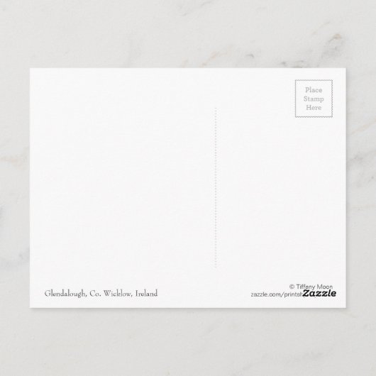 Glendalough Round Tower Postkarte (Rückseite)