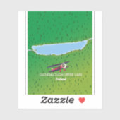 Glendalough Upper Lake Ireland Map Aufkleber (Blatt)