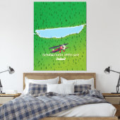 Glendalough Upper Lake Ireland Map Leinwanddruck (Insitu (Schlafzimmer))