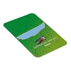 Glendalough Upper Lake Ireland Map Magnet