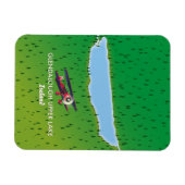 Glendalough Upper Lake Ireland Map Magnet (Horizontal)