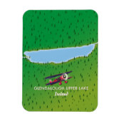 Glendalough Upper Lake Ireland Map Magnet (Vertikal)
