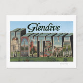 Glendive, Montana - Große Buchstabenszenen Postkarte (Vorderseite)