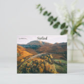 Glenfinnan Viaduct A830 Rd Glenfinnan Schottland Postkarte (Stehend Vorderseite)