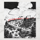 Glenfinnan Viaduct Dampfzug Weinetikett (Einzelnes Label)