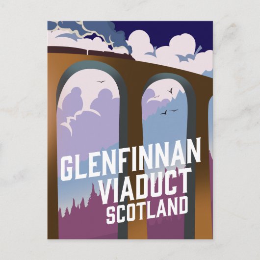 Glenfinnan Viaduct Scotland Postkarte (Vorderseite)