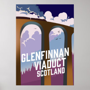 Glenfinnan-Viadukt Schottland Poster