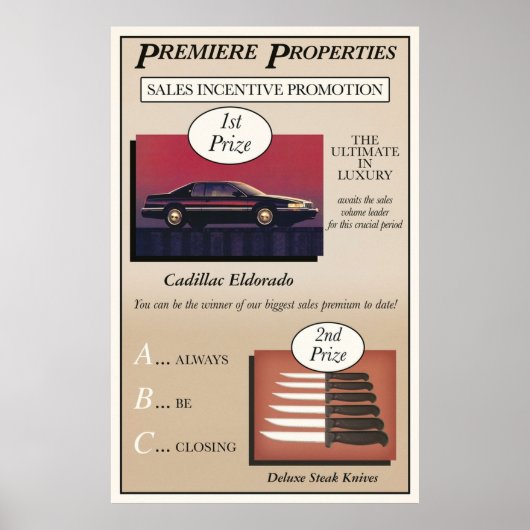 Glengarry Ross Sales Poster (Vorne)