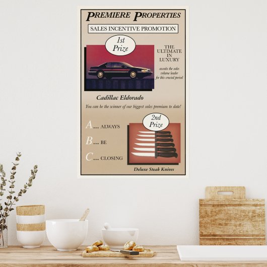 Glengarry Ross Sales Poster (Küche)