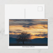 Glenn County California Sunset Postcard Postkarte (Vorne/Hinten)