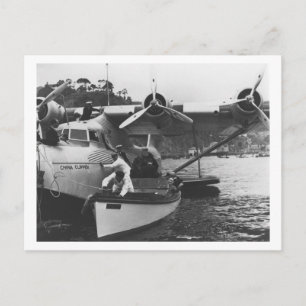 Glenn Martin w/China Clipper Postkarte