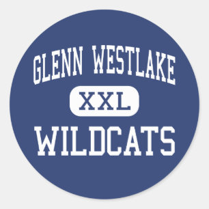 Glenn Westlake Wildcats Middle Lombard Runder Aufkleber