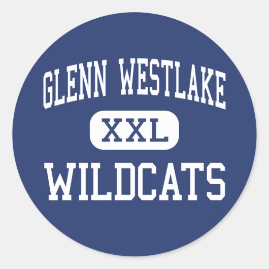 Glenn Westlake Wildcats Middle Lombard Runder Aufkleber (Vorderseite)