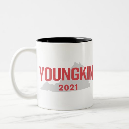 Glenn Youngkin für den Gouverneur von Virginia Zweifarbige Tasse (Links)