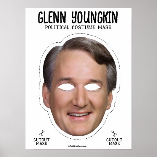 Glenn Youngkin-Kostümmaske Poster (Vorne)