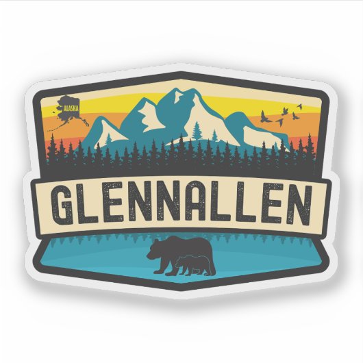 Glennallen, Alaska Aufkleber (Vorderseite)