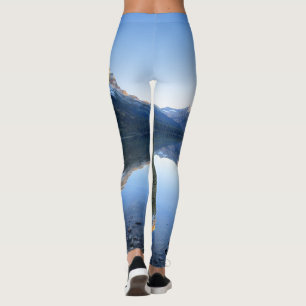 Glennes Lake Sunset - Glacier National Park Leggings