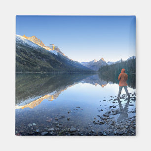 Glennes Lake Sunset - Glacier National Park Magnet