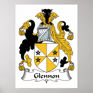 Glennon Familienwappen Poster