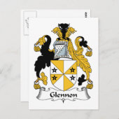 Glennon Familienwappen Postkarte (Vorne/Hinten)