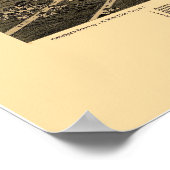 Glens Falls, NY Panoramic Map - 1884 Poster (Ecke)