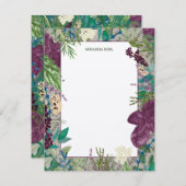 Glenside Botanica - Orchid & Leaf Notecard Mitteilungskarte (Vorne/Hinten)