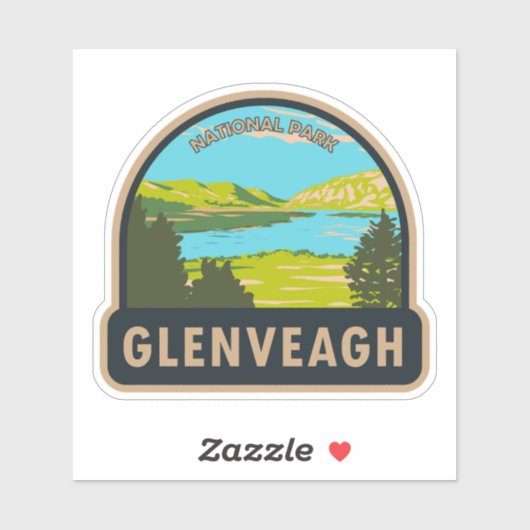 Glenveagh National Park Irland Lough Veagh Travel Aufkleber (Blatt)