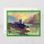 Glenveigh Castle Donegal Gold Kleeblatt Postkarte (Vorne/Hinten)