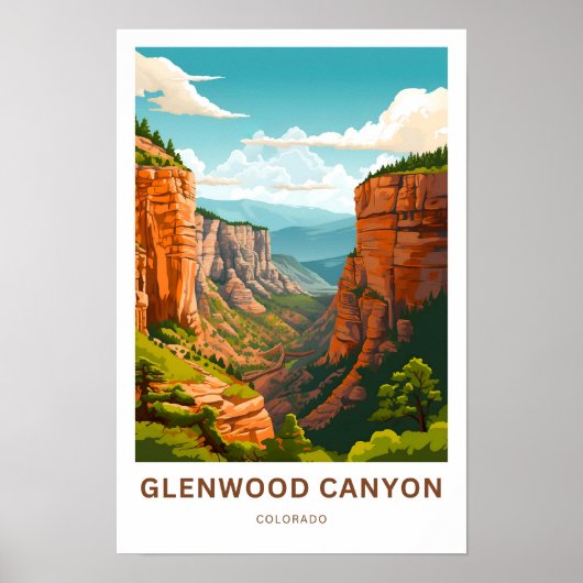 Glenwood Canyon Colorado Reisen Print Poster (Vorne)