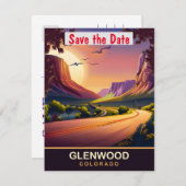 Glenwood Canyon, Colorado, Travel Postcard, Save The Date (Vorne/Hinten)
