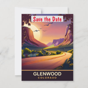 Glenwood Canyon, Colorado, Travel Postcard, Save The Date