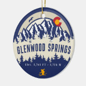 Glenwood Springs Colorado Flag Skifahren Keramik Ornament (Links)