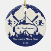 Glenwood Springs Colorado Flag Skifahren Keramik Ornament (Hinten)