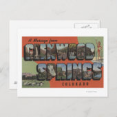 Glenwood Springs, Colorado - Große Buchstabenszene Postkarte (Vorne/Hinten)