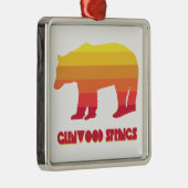 Glenwood Springs Colorado Rainbow Bear Ornament Aus Metall (Rechts)