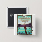 Glenwood Springs Colorado Ski Poster. Button (Vorne & Hinten)