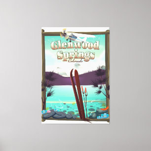 Glenwood Springs Colorado Skiposter. Leinwanddruck