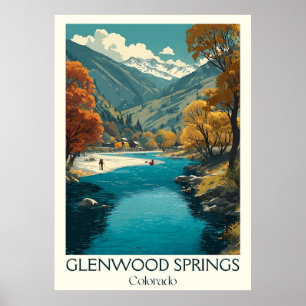 Glenwood Springs Colorado Vintager Fluss Poster