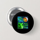 Glerp Glorp Funny Alien Cat Brainrot Meme  Button (Vorne & Hinten)