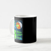 Glerp Glorp Funny Alien Cat Brainrot Meme  Kaffeetasse (Vorderseite Links)