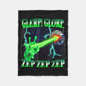 Glerp Glorp Funny Alien Cat Meme Gnarp Cat Silly A Fleecedecke (Vorderseite)