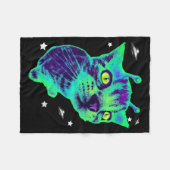 Glerp Glorp Funny Alien Cat Meme Gnarp Cat Silly A Fleecedecke (Vorderseite (Horizontal))