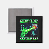 Glerp Glorp Funny Alien Cat Meme Gnarp Cat Silly A Magnet (Vorderseite/Rückseite)