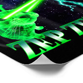 Glerp Glorp Funny Alien Cat Meme Gnarp Cat Silly A Poster (Ecke)