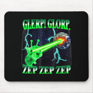 Glerp Glorp Lustige Außerirdische Katze Meme Gnarp Mousepad