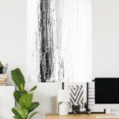 "Gletscher" Abstrakte Schwarz-Weiß-Kunst Poster (Heimbüro)