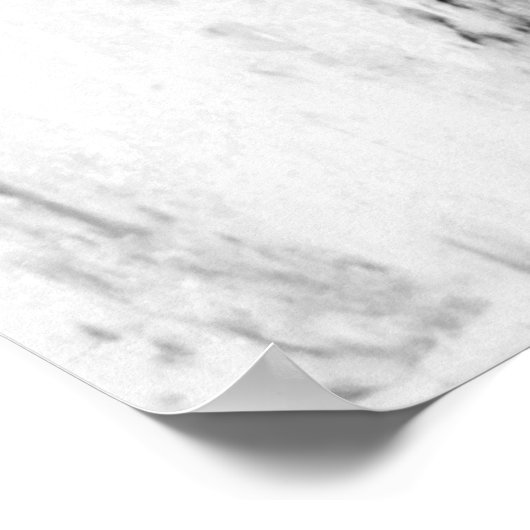"Gletscher" Abstrakte Schwarz-Weiß-Kunst Poster (Ecke)