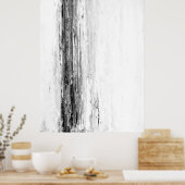 "Gletscher" Abstrakte Schwarz-Weiß-Kunst Poster (Küche)